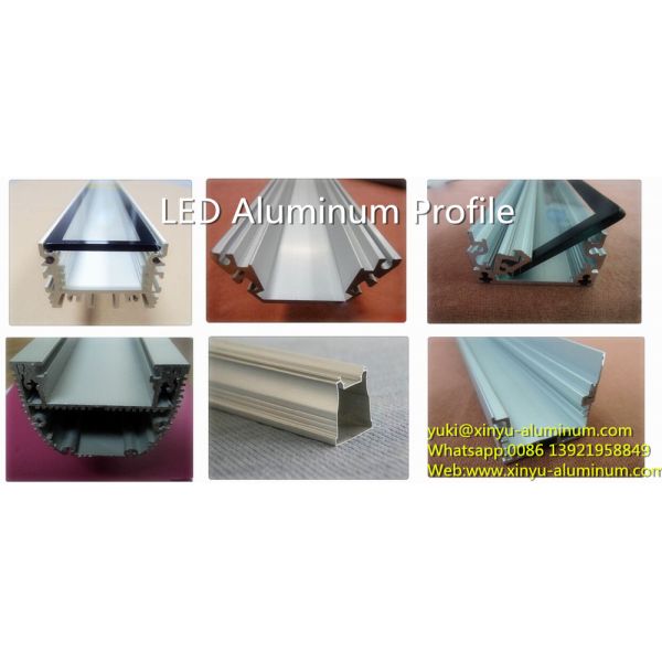 LED Bar Aluminium Extrusion Profiles Sand Basted & Electro Depositioned Gloss