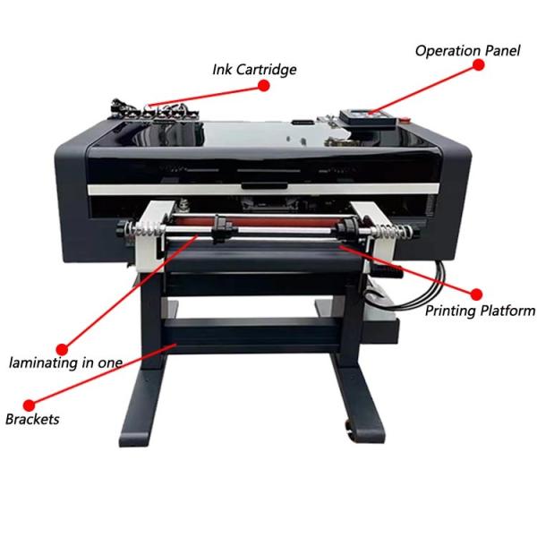 Compact A3UV DTF Printer  for plastic/geramic surface with 3*xp600 i3200u i1600u printheads