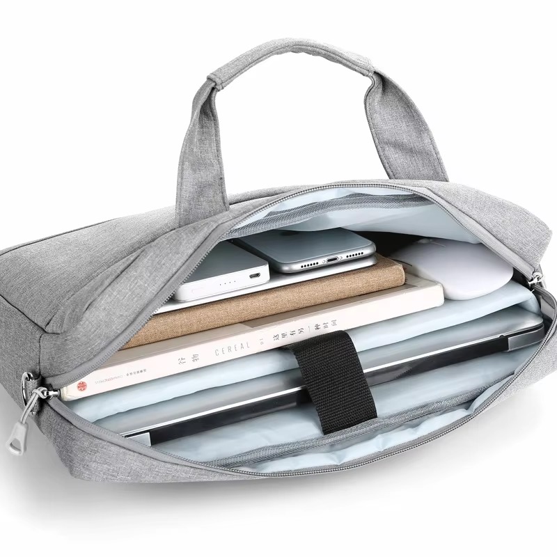 Custom Logo 14inch Handheld Laptop Bag for Men New Leather Film 16inch Large Capacity Crossbody Shoulder Bag Oxford PU Material Wholesale OEM/ODM/Private Label