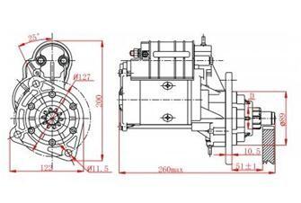 Durable Tractor Starter Motor With T10 Driver Fit CASE IH 16984 0001354107/0001359045