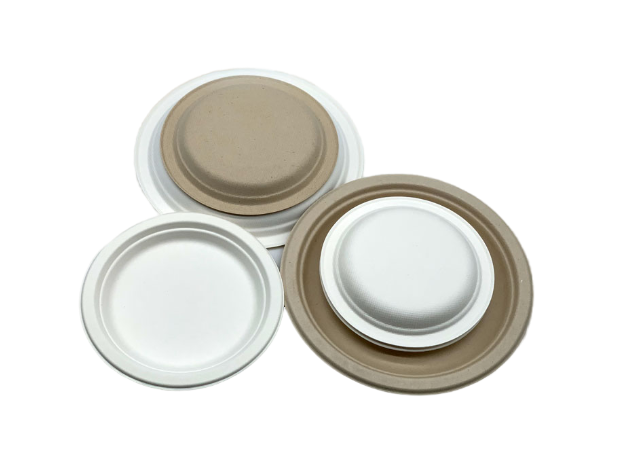 Eco Friendly 6 Inch 50pcs/Bag Sugarcane Fiber Plates