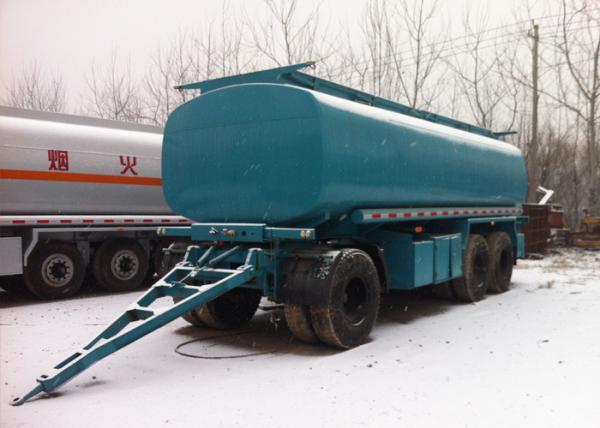 Fuel / Diesel Carbon Steel Tanker Trailer , Drawbar Semi Trailer 25000L 3 Axles