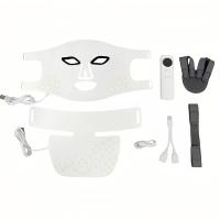 Máscara de terapia facial roja azul amarilla y blanca con 216 piezas de luces LED para la belleza facial
