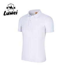 Casual Homem Cotton Polo T-shirts Desporto Grande bordado Tricoteado