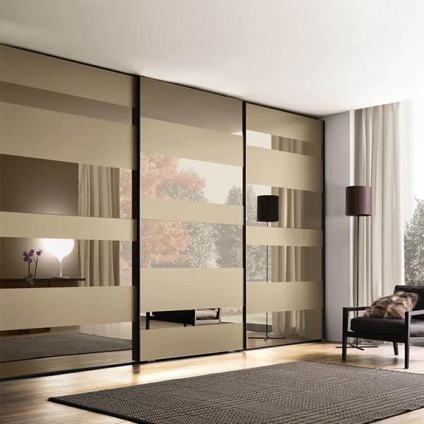 Custom Double Locker Closet Home Bedroom Sliding Mirror Door Wardrobe