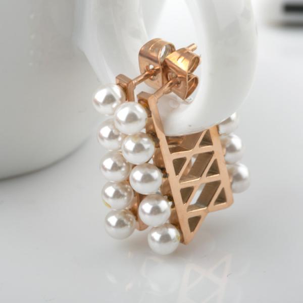 Stainless Steel Pearl Earring, Stainless Steel Jewelry Earrings Fashion Jewelry Accessories