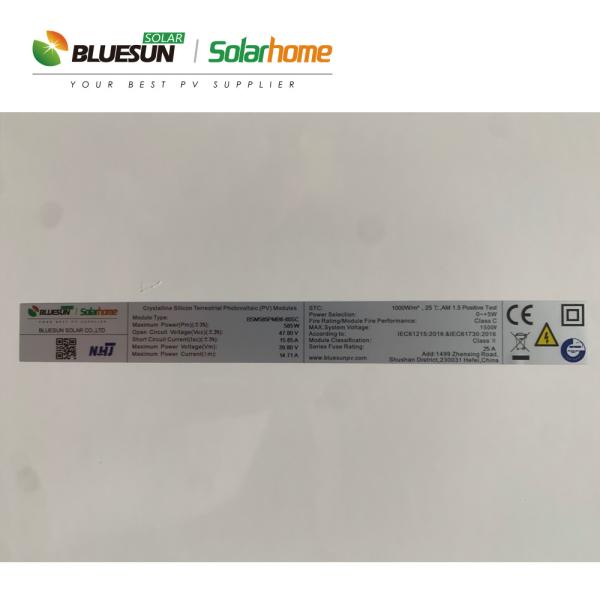 Bluesun Best Hjt 550watt 585watt 600watt Solar Panel Solar Panel 5000w Solar Home Kit Solar Panels Manufacturer