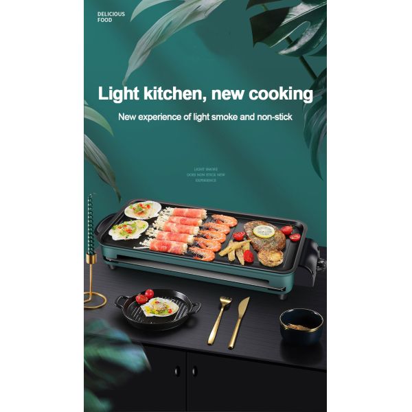 Smokeless Electric Grills Griddles Skillets 1500W 3-10 People