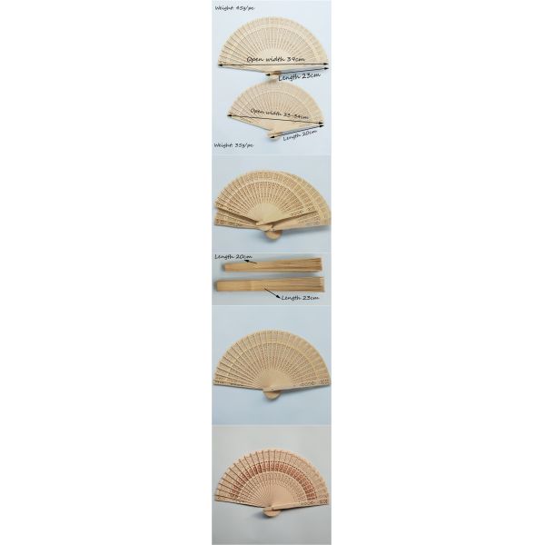 Personalised Nature Wooden Folding Hand Fan for Wedding Souvenir Gift