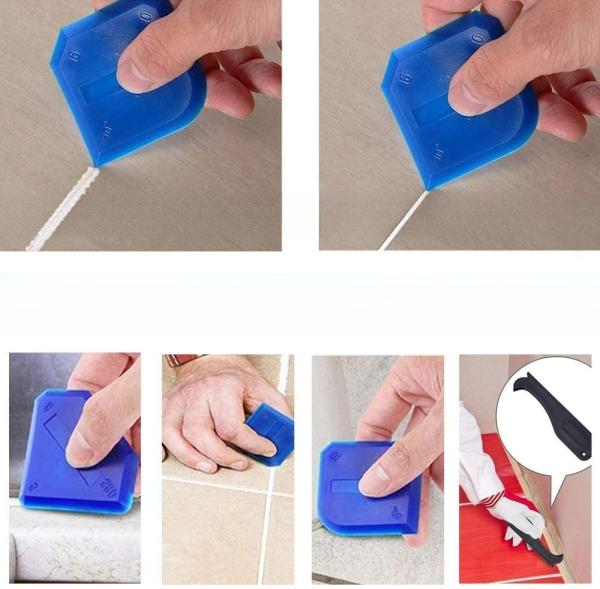 Mulitpurpose 3 In 1 Silicone Caulking Tools Sealant Finishing Tool Multifunctional
