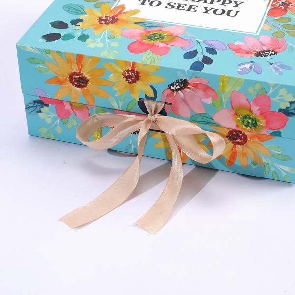 Envase de cartón de colores de lujo caja de regalo de boda con logotipo para pedidos personalizados
