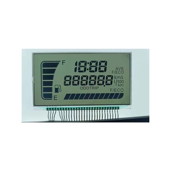 Customized Size Htn Type Segment Lcd Display Panel For Car Ebike Speedometer 