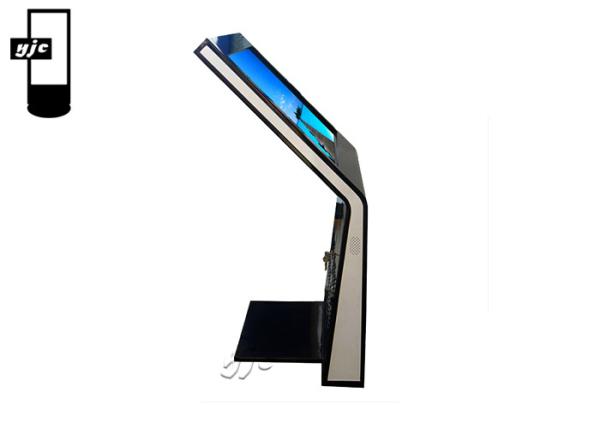 Horizontal 55 Inch FHD Screen Advertising Kiosk Stands