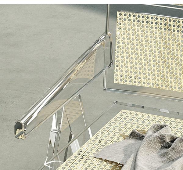 Modern Acrylic Stacking Kitchen Dining Room Arm Chair In Clear Fully Assembled Chair Transparent Plastic Dining