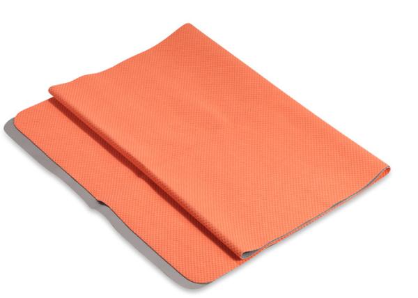 Orange Yoga Mat Cover Towel , Lightweight Skidless Yoga Mat Towel Soft Feeling