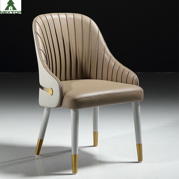 Customized Long Lasting Luxury Hotel Furniture Reception Leather Chairs