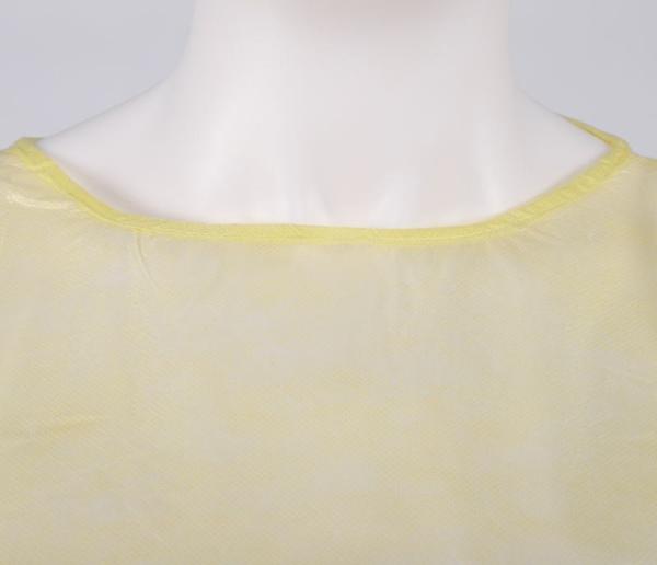 Chemotherapy Gowns Disposable Yellow Color Waterproof Medical Surgical Isolation Gown