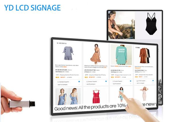Metal Shell Interactive Digital Signage Kiosk IPS Wide View Angle Easy Installation