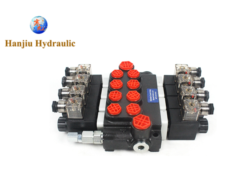 P50 Series Monoblock Control Valves 2 Spool 50 Liters Solenoid Control 12V DC And 24V DC 250 Bar