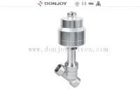 Valve de siège d'angle d'actionnement en acier inoxydable à vapeur de 2 