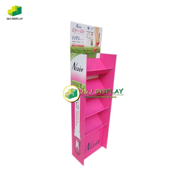 Advertising Exhibition Pop Shelf Cardboard Floor Display Rack Foldable for Milk Powder