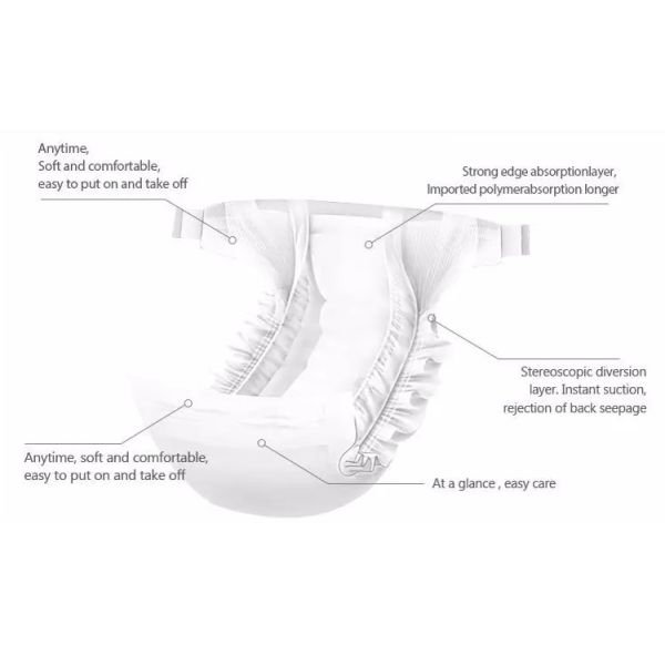 High Absorption Magic Tape 3D Leak Guard Baby Diaper Pants