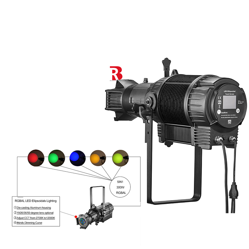 200w RGBW Тихий фиксированный фокус без вентилятора IP65 LED Spot Studio Stage Light