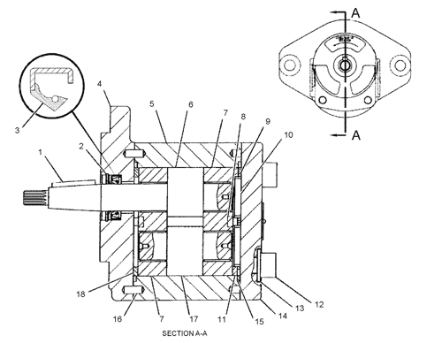 Гидравлический насосный двигатель 283-5992 для экскаватора E330c E330c E330cl