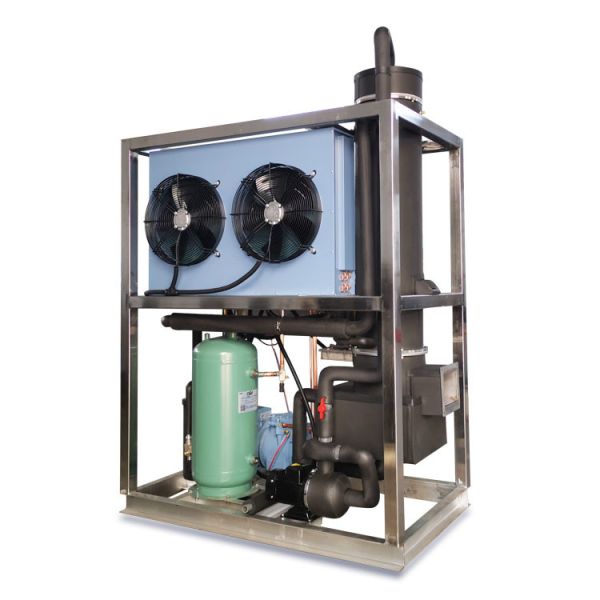 Machines de congélation par tubes industrielles pour l'industrie alimentaire, congélation commerciale, équipement médical pour l'industrie chimique 2 T par jour