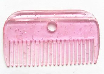 Lightweight Horse Mane And Tail Brush Transparent Pink Color 10*5 cm