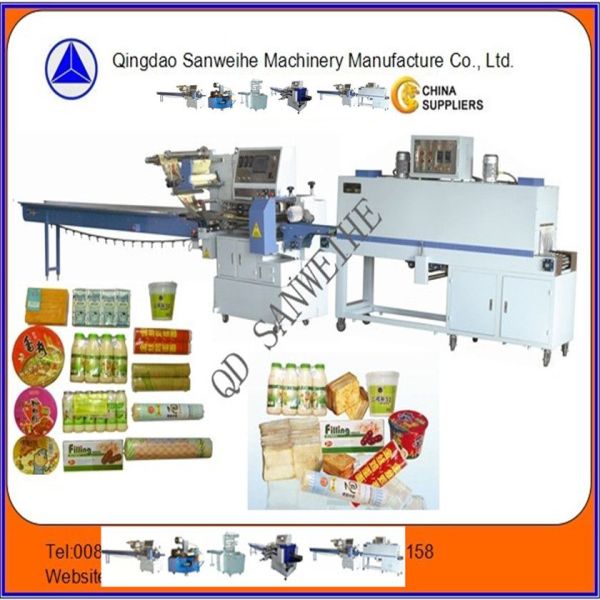 POF Film Packing Machine Tetra Packs  Heat  Shrink Wrap Machine