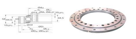 Light Single Row WD-060.20.0744 Slewing Bearing Tower Crane Accessories Thin Type And High Quality