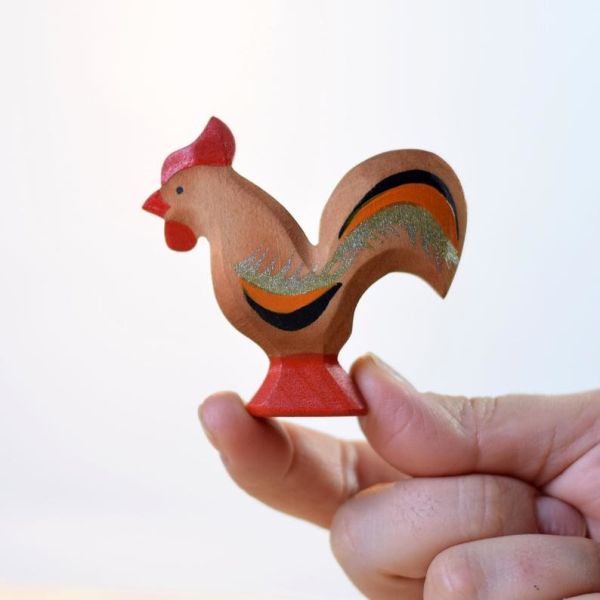 No Deformation Handmade Wooden Animals Wood Bird Figurines Toys
