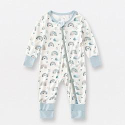 In Stock 2023 Bamboo Viscose Baby Sleep Rompers Organic Bamboo Baby Romper Newborn Reverse Zipper Jumpsuit Toddler Zip B