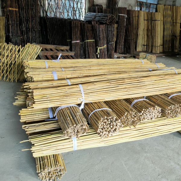Eco Friendly Decorative Raw Bamboo Poles Dia.0.8cm x 100cm Length