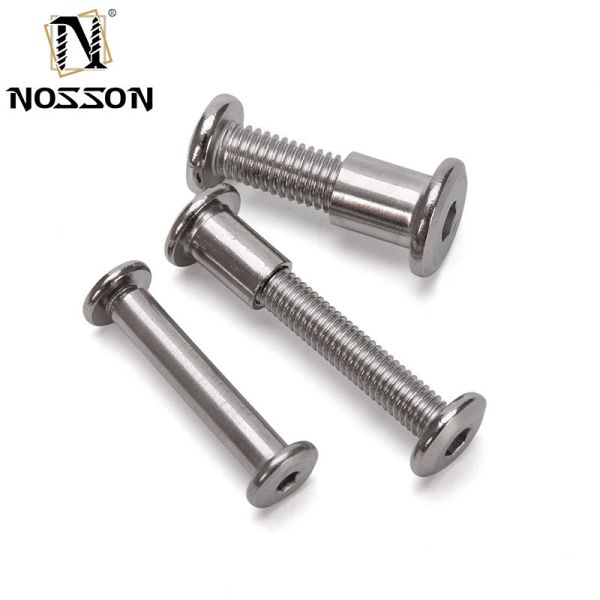 Metric Grade 8.8 A2-50 M6 Stainless Steel 304 Flat Hex Socket Head Male and Female Chicago Screws with Nut DIN Standard