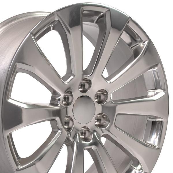 22x9 5922 Polished Rims For Suburban Tahoe Silverado 1500 High Country