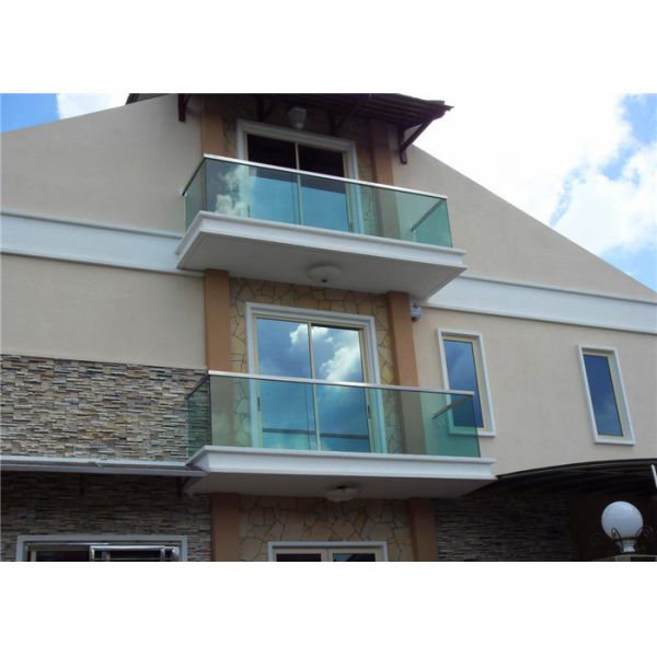 Balcony Frameless Glass Railings Aluminium U Channel Glass Balustrade