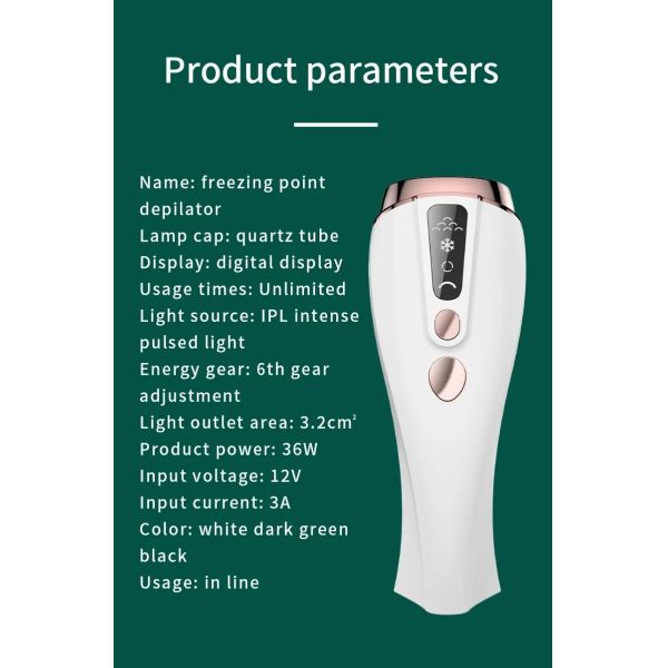 Прибор удаления волос IPL льда крутой постоянный для людей женщин, перевозчик волос всего тела как быстро как 8 минут, 999 999 Flashe