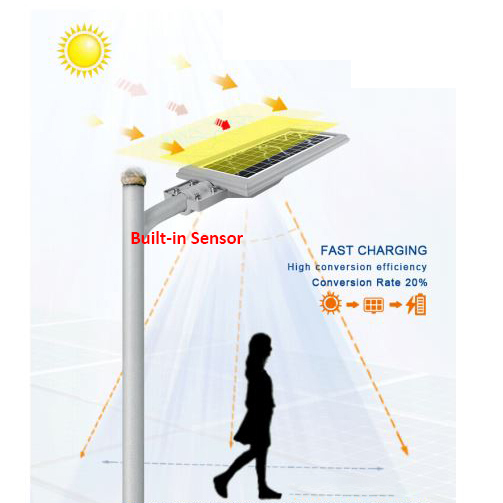 свет потока на открытом воздухе водоустойчивое 6500K солнечной батареи 170lm/W ADC12 алюминиевый