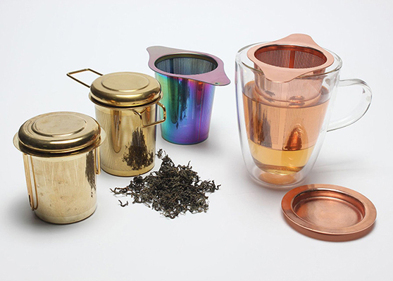 Ручки двойника Infuser чая металла зеркала качества еды полируя свободные