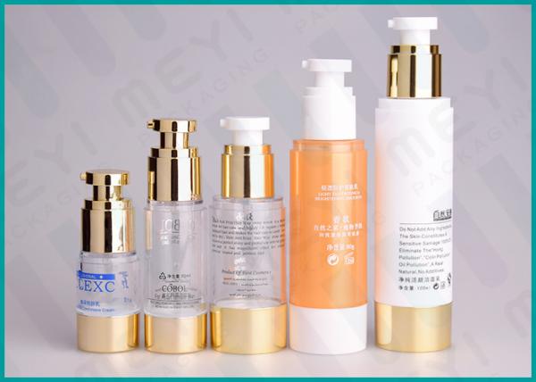 Plastic Airless Pump Cosmetic Packaging , Various Volumes Foundation Pump Bottle 