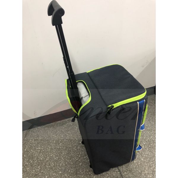 Blue Rolling Insulated Cooler Bag , Insulated Wheeled Camping Cooler Bag , Thermal Insulated Trolley Bag