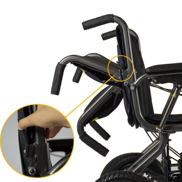 Fauteuil roulant électrique handicapé en aluminium léger de puissance pliable