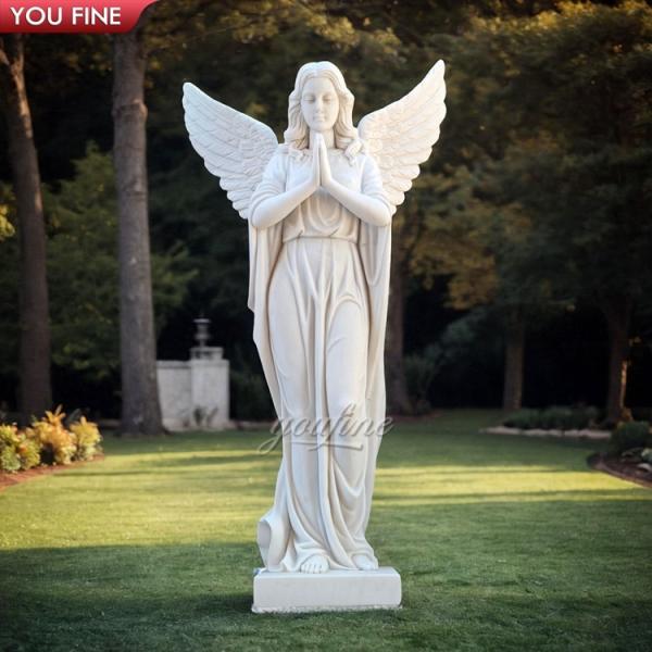 Custom Europe Marble Angel Garden Stone Statue