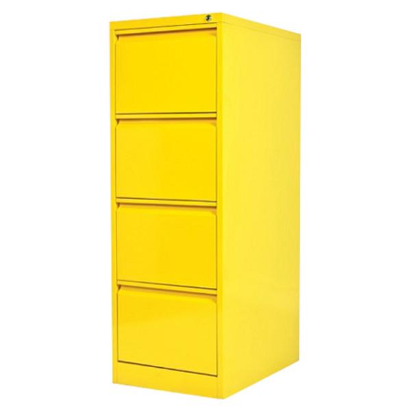 4 Drawer Metal Filing Cabinet Flat Packed Structure Powder Coating Finish