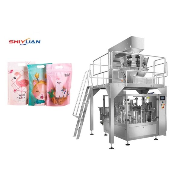 Easy Operate Multihead Weigher Packing Machine , Automatic Pouch Filling And Sealing Machine