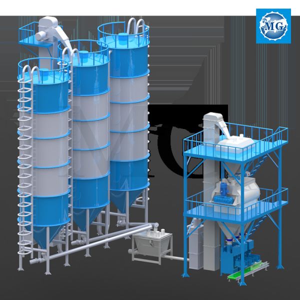 10T / Смеситель затвора вала полноавтоматической производственной линии завода миномета сухого смешивания h двойной