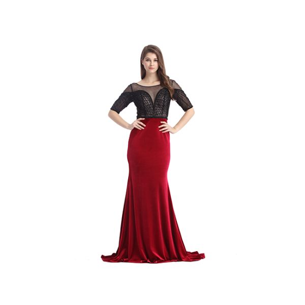 Dark Blue Color Lace European Style Evening Dresses , Sweetheart Prom Party Dress