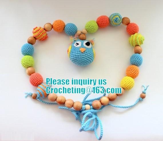 Amigurumi funny toy Nursing necklace Breastfeeding necklace teething toy